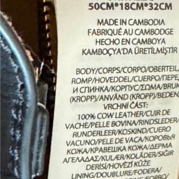 LAUREN RALPH LAUREN BLACK LEATHER ANDIE LARGE DRAWSTRING TOTE - Picture 9 of 9